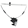 Rear, Driver Side Window Regulator, Power, With 2-Prong Connector