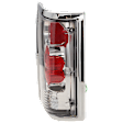 Driver and Passenger Side Halogen Tail Light, Without bulb(s), Clear Lens, Chrome Interior
