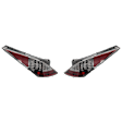 Driver and Passenger Side LED Tail Light, With bulb(s), Smoked Lens, Chrome Interior