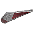 Driver and Passenger Side LED Tail Light, With bulb(s), Smoked Lens, Chrome Interior