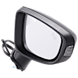 Passenger Side Mirror, Power Adjust, Manual Folding, Heated, Paintable, In-housing Signal Light, No Memory, No Puddle Light, No Auto-Dimming, With Blind Spot Detection in Glass