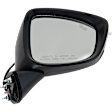 Passenger Side Mirror, Power Adjust, Manual Folding, Heated, Paintable, In-housing Signal Light, No Memory, No Puddle Light, No Auto-Dimming, With Blind Spot Detection in Glass