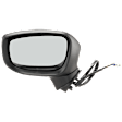 Driver Side Mirror, Power Adjust, Manual Folding, Non-Heated, Paintable, In-housing Signal Light, No Memory, No Puddle Light, No Auto-Dimming, With Blind Spot Detection in Glass