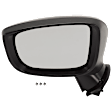 Driver Side Mirror, Power Adjust, Non-Heated, Manual Folding, Paintable, No Signal Light, No Memory, No Puddle Light, No Auto-Dim, No Blind Spot Feature