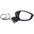 2019-2021 Mazda 3 - Passenger Side Mirror, Power Adjust, Non-Heated, Manual Folding, Paintable, In-housing Signal Light, No Memory, No Puddle Light, No Auto-Dim, With Blind Spot Detection in Glass