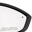 2019-2021 Mazda 3 - Passenger Side Mirror, Power Adjust, Non-Heated, Manual Folding, Paintable, In-housing Signal Light, No Memory, No Puddle Light, No Auto-Dim, With Blind Spot Detection in Glass
