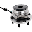 Front, Driver or Passenger Side Wheel Hub, 6 Lugs, With Bearing, With Sensor, RWD