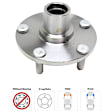 Front, Driver or Passenger Side Wheel Hub, Without Bearing, 5 x 4.5 in. Bolt Pattern, FWD