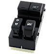 Front, Driver Side Window Switch, Black, 4-Button