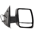 Passenger Side Mirror, Power Adjust, Non-Heated, Manual Folding, Textured Black, No Signal Light, No Memory, No Puddle Light, No Auto-Dim, With Blind Spot Glass