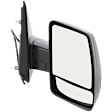 Passenger Side Mirror, Power Adjust, Non-Heated, Manual Folding, Textured Black, No Signal Light, No Memory, No Puddle Light, No Auto-Dim, With Blind Spot Glass