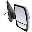 Passenger Side Mirror, Power Adjust, Heated, Manual Folding, Chrome, No Signal Light, No Memory, No Puddle Light, No Auto-Dim, With Blind Spot Glass