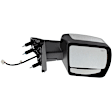 Passenger Side Mirror, Power Adjust, Heated, Manual Folding, Chrome, No Signal Light, No Memory, No Puddle Light, No Auto-Dim, With Blind Spot Glass