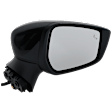 Passenger Side Mirror, Power Adjust, Heated, Manual Folding, Paintable, In-housing Signal Light, No Memory, No Puddle Light, No Auto-Dim, With Blind Spot Detection in Glass