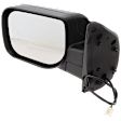 2004-2005 Infiniti QX56 - Driver Side Mirror, Power Adjust, Non-Heated, Manual Folding, Textured Black, No Signal Light, Without Memory Recall, No Puddle Light, No Auto-Dimming, No Blind Spot Feature
