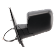 2004-2005 Infiniti QX56 - Driver Side Mirror, Power Adjust, Non-Heated, Manual Folding, Textured Black, No Signal Light, Without Memory Recall, No Puddle Light, No Auto-Dimming, No Blind Spot Feature