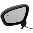 Driver Side Mirror, Power Adjust, Non-Heated, Manual Folding, Textured Black, No Signal Light, No Memory, No Puddle Light, No Auto-Dim, With Blind Spot Detection in Glass