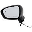 Driver Side Mirror, Power Adjust, Non-Heated, Manual Folding, Textured Black, No Signal Light, No Memory, No Puddle Light, No Auto-Dim, With Blind Spot Detection in Glass
