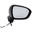 Passenger Side Mirror, Power Adjust, Non-Heated, Manual Folding, Textured Black, No Signal Light, No Memory, No Puddle Light, No Auto-Dim, With Blind Spot Detection in Glass
