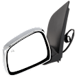 Driver Side Mirror, Power Adjust, Manual Folding, Heated, Chrome, No Signal Light, No Memory, No Puddle Light, No Auto-Dimming, No Blind Spot Feature