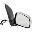 Passenger Side Mirror, Power Adjust, Manual Folding, Heated, Chrome, No Signal Light, No Memory, No Puddle Light, No Auto-Dimming, No Blind Spot Feature