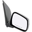 Passenger Side Mirror, Manual Adjust, Manual Folding, Non-Heated, Textured Black, No Signal Light, No Memory, No Puddle Light, No Auto-Dimming, No Blind Spot Feature