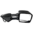 Passenger Side Towing Mirror, Power Adjust, Heated, Manual Folding, Textured Black, No Signal Light, No Memory, No Puddle Light, No Auto-Dim, With Blind Spot Glass