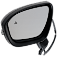 Driver Side Mirror, Power Adjust, Heated, Manual Folding, Paintable, In-housing Signal Light, No Memory, No Puddle Light, No Auto-Dim, With Blind Spot Light in Glass