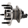 Rear, Driver or Passenger Side Wheel Hub, 5 Lugs, With Bearing, With Sensor