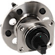 Rear, Driver or Passenger Side Wheel Hub, 5 Lugs, With Bearing, With Sensor