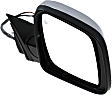 Passenger Side Mirror, Power Adjust, Heated, Power Folding, Chrome, In-housing Signal Light, With Memory, With Puddle Light, No Auto-Dimming, No Blind Spot Feature