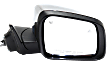 Passenger Side Mirror, Power Adjust, Heated, Power Folding, Chrome, In-housing Signal Light, With Memory, With Puddle Light, No Auto-Dimming, With Blind Spot Detection in Glass