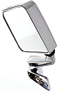 Driver Side, Door Panel Mount Mirror, Manual Adjust, Heated, Manual Folding, Chrome, No Signal Light, No Memory, No Puddle Light, No Auto-Dim