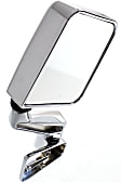 Passenger Side, Door Panel Mount Mirror, Manual Adjust, Heated, Manual Folding, Chrome, No Signal Light, No Memory, No Puddle Light, No Auto-Dim, No Blind Spot Feature