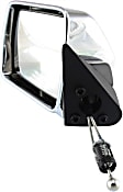 Driver Side Mirror, Manual Adjust, Non-Folding, Non-Heated, Chrome, No Signal Light, No Memory, No Puddle Light, No Auto-Dimming, No Blind Spot Feature