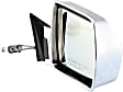 Passenger Side Mirror, Manual Adjust, Non-Folding, Non-Heated, Chrome, No Signal Light, No Memory, No Puddle Light, No Auto-Dimming, No Blind Spot Feature