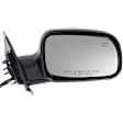 Passenger Side Mirror, Power Adjust, Manual Folding, Heated, Textured Black, No Signal Light, No Memory, No Puddle Light, No Auto-Dimming, No Blind Spot Feature