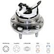 Front or Rear, Driver or Passenger Side Wheel Hub, With Bearing, With Sensor, 5 x 4.33 in. Bolt Pattern, RWD