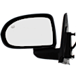 Driver Side Mirror, Power Adjust, Heated, Manual Folding, Textured Black, No Signal Light, No Memory, No Puddle Light, No Auto-Dim, No Blind Spot Feature