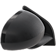 Passenger Side Mirror, Power Adjust, Heated, Manual Folding, Textured Black, No Signal Light, No Memory, No Puddle Light, No Auto-Dim, No Blind Spot Feature
