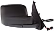 Passenger Side Mirror, Power Adjust, Manual Folding, Heated, Textured Black, No Signal Light, No Memory, No Puddle Light, No Auto-Dimming, No Blind Spot Feature