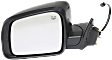 2011 Jeep Grand Cherokee Overland - Driver Side Mirror, Power Adjust, Heated, Paintable, Manual Folding, No Signal Light, No Blind Spot Feature, No Memory, No Puddle Light, No Auto-Dimming
