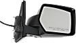 Passenger Side Mirror, Power, Manual Folding, Heated, Textured Black, No Signal Light, No Memory, No Puddle Light, No Auto-Dimming, No Blind Spot Feature
