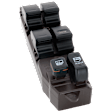 Front, Driver Side Window Switch, Black, 6-Button