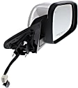 2011 Jeep Grand Cherokee - Passenger Side Mirror, Power Adjust, Heated, Chrome, Manual Folding, In-housing Signal Light, No Blind Spot Feature, With Memory, No Puddle Light, No Auto-Dimming