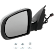 Driver Side Mirror, Power Adjust, Heated, Manual Folding, Textured Black, No Signal Light, No Memory, No Puddle Light, No Auto-Dim, No Blind Spot Feature
