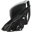 Passenger Side Mirror, Power Adjust, Heated, Manual Folding, Textured Black, No Signal Light, No Memory, No Puddle Light, No Auto-Dim, No Blind Spot Feature