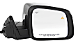 2011 Jeep Grand Cherokee - Passenger Side Mirror, Power Adjust, Heated, Chrome, Manual Folding, In-housing Signal Light, With Blind Spot Detection in Glass, With Memory, No Puddle Light, No Auto-Dimming