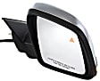 2011 Jeep Grand Cherokee - Passenger Side Mirror, Power Adjust, Heated, Chrome, Manual Folding, In-housing Signal Light, With Blind Spot Detection in Glass, With Memory, No Puddle Light, No Auto-Dimming