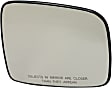 Passenger Side Mirror Glass, Non-Heated, No Blind Spot Feature